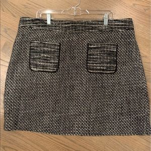 NWT Loft Tweed black and white skirt